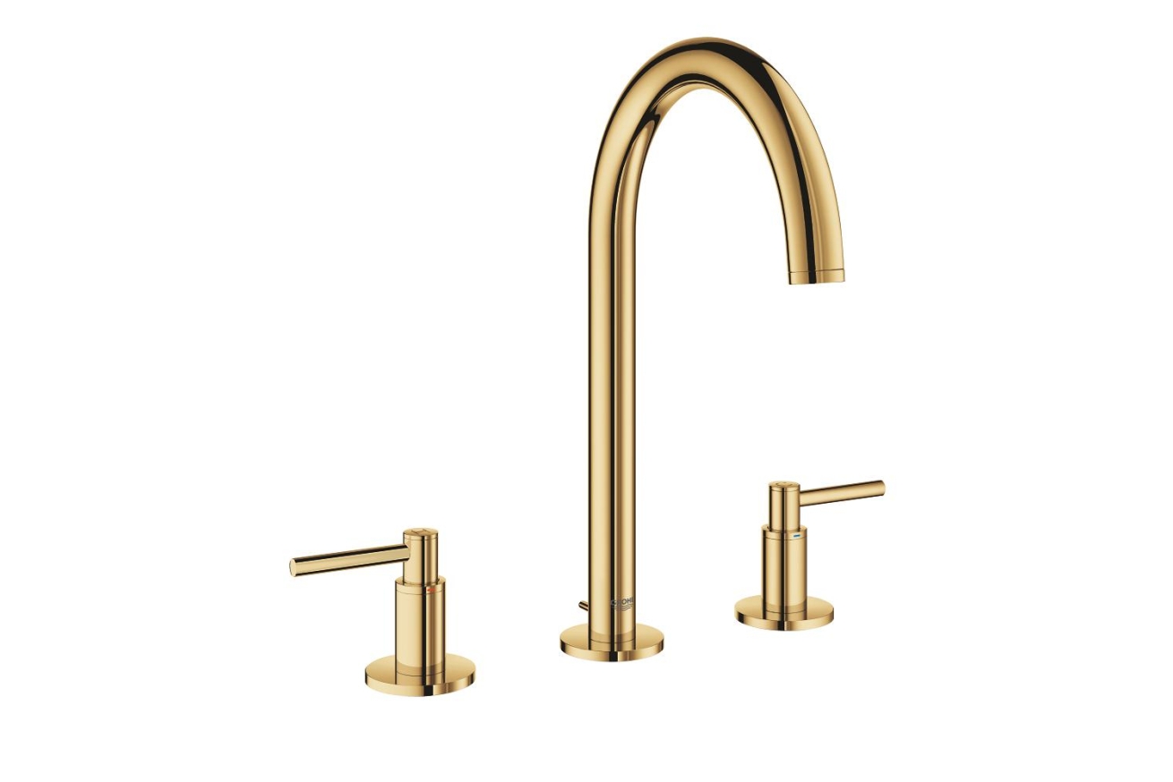 Смеситель для раковины GROHE Atrio двухвентильный на 3 отверстия, холодный рассвет глянец (20009GL3)