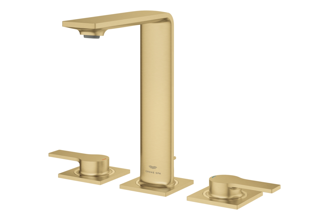 Смеситель для раковины GROHE Allure на 3 отверстия, с донным клапаном, M-Size, холодный рассвет матовый (20188GN1)