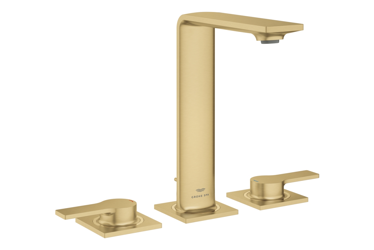 Смеситель для раковины GROHE Allure на 3 отверстия, с донным клапаном, M-Size, холодный рассвет матовый (20188GN1)