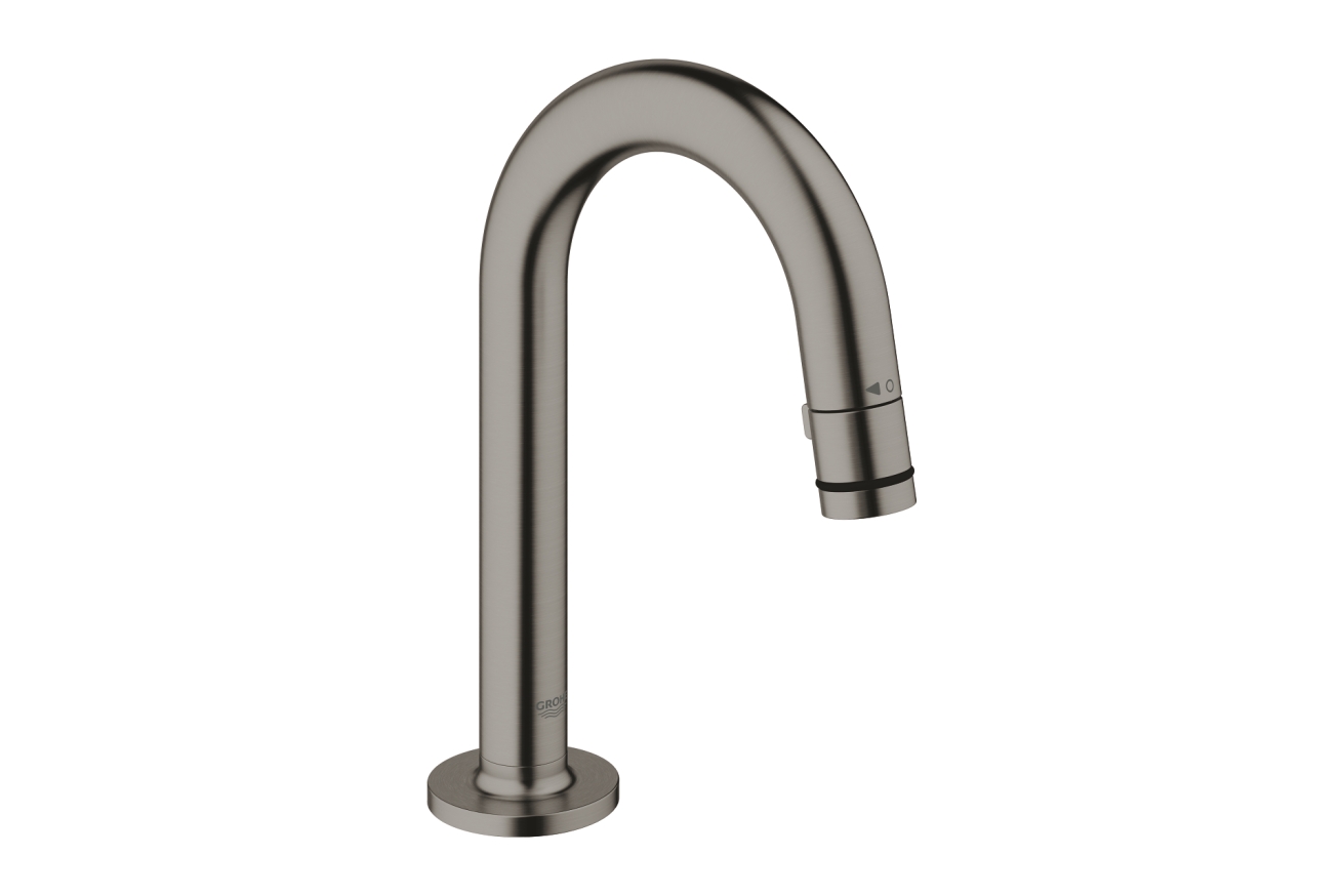 Кран для раковины GROHE Universal, без функции смешивания, с C-изливом, темный графит матовый (20201AL0)