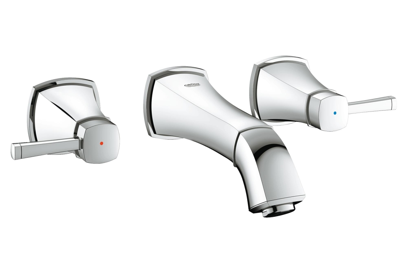 Внешняя часть смесителя для раковины GROHE Grandera на 3 отверстия (вынос 177 мм), хром (20414000)