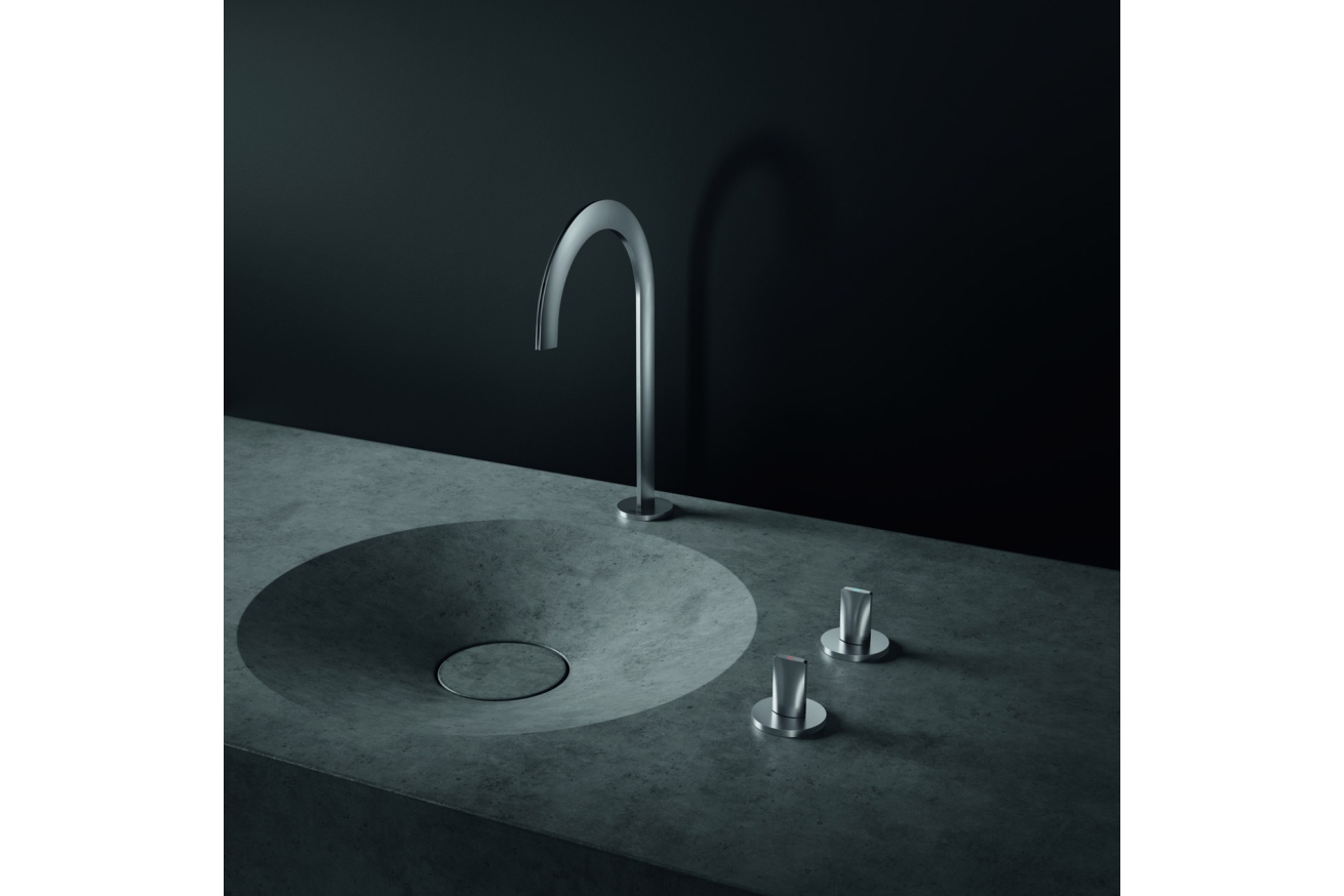 Смеситель для раковины GROHE Atrio Icon 3D двухвентильный на 3 отверстия, нержавеющая сталь (20609SD0)