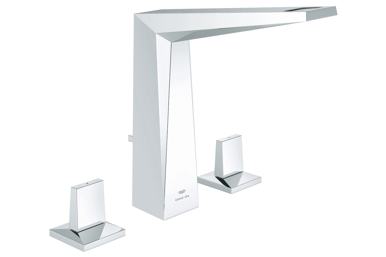 Смеситель для раковины GROHE Allure Brilliant на 3 отверстия, с донным клапаном, M-Size, хром (20627000)