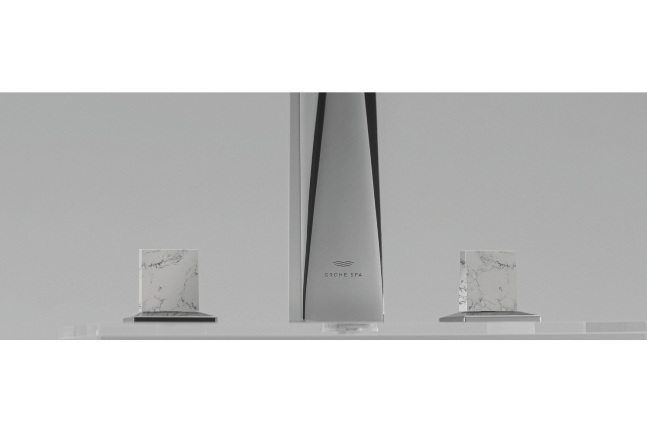 Смеситель для раковины GROHE Allure Brilliant на 3 отверстия, с донным клапаном, M-Size, хром (20627000)