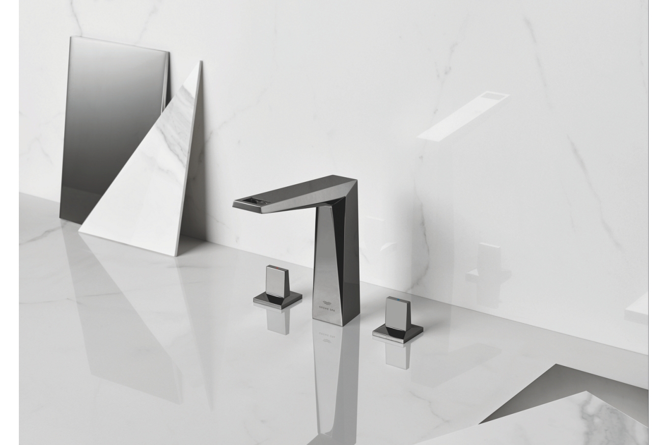 Смеситель для раковины GROHE Allure Brilliant на 3 отверстия, с донным клапаном, M-Size, хром (20627000)