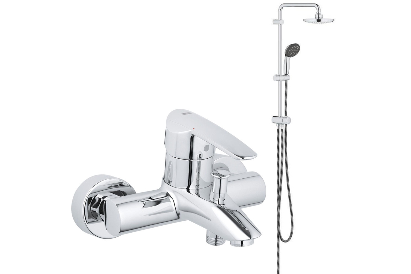 Душевая система Vitalio Start System 180 Flex со смесителем для ванны (NSB0153)