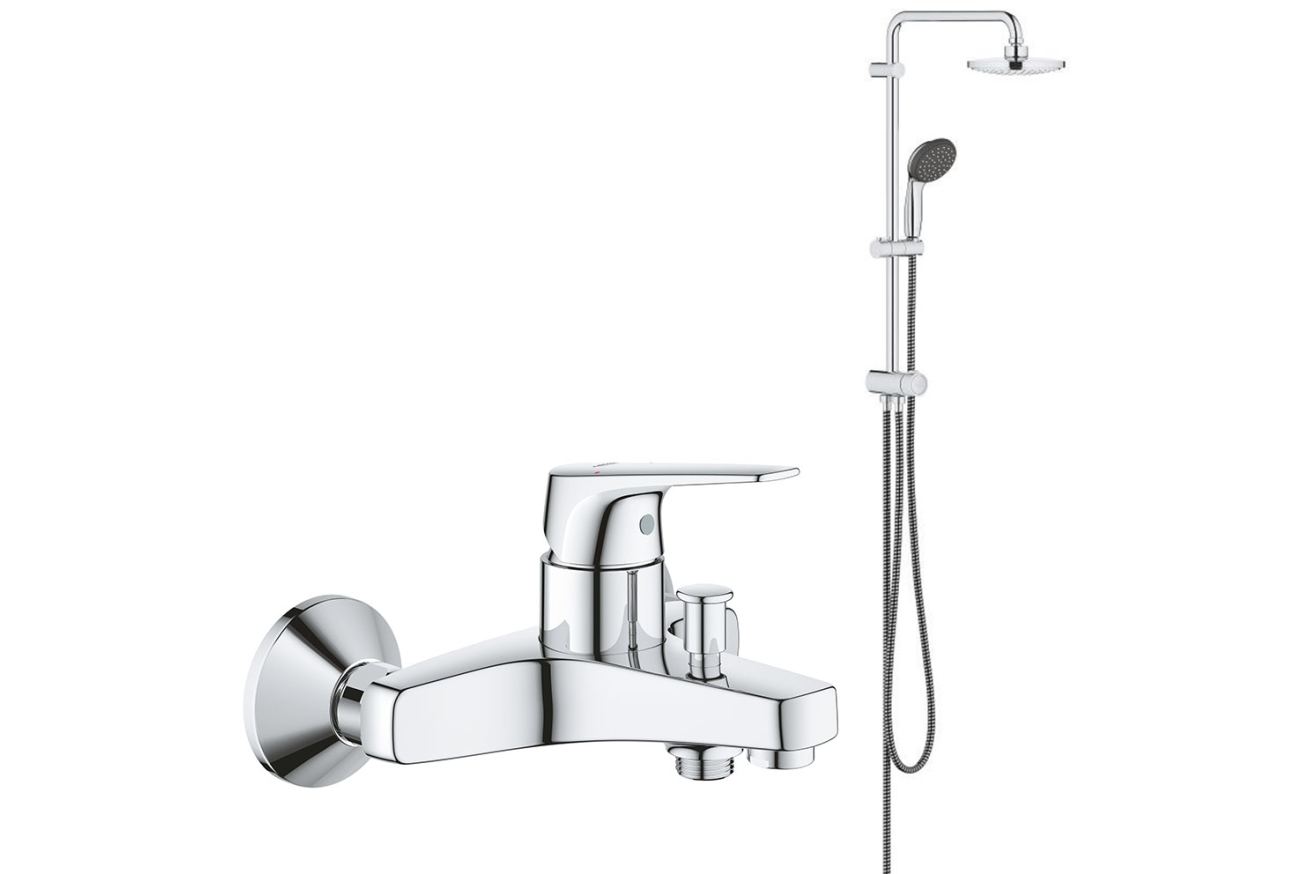 Душевая система Vitalio Start System 180 Flex со смесителем для ванны (NSB0154)