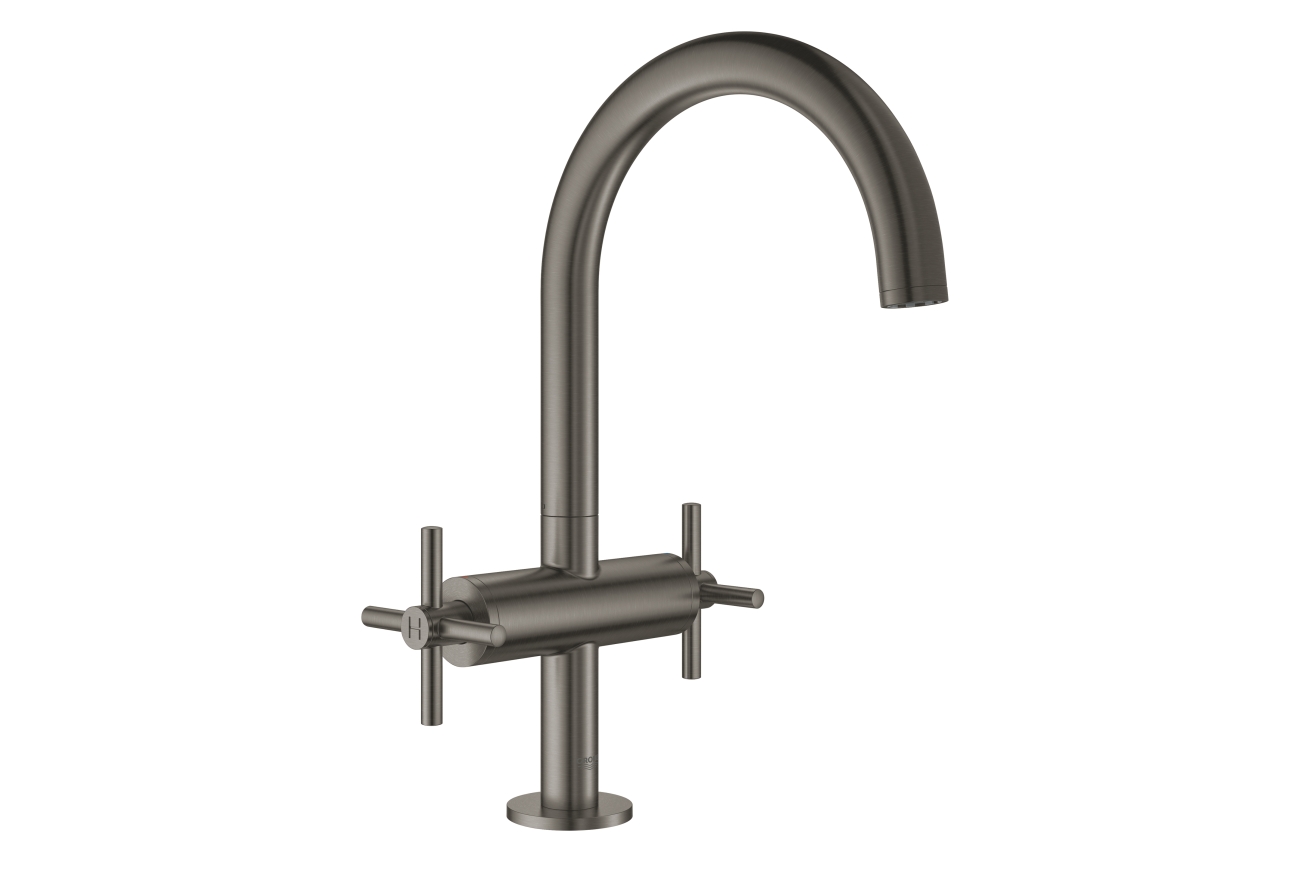 Смеситель для раковины GROHE Atrio двухвентильный, темный графит матовый (21019AL3)