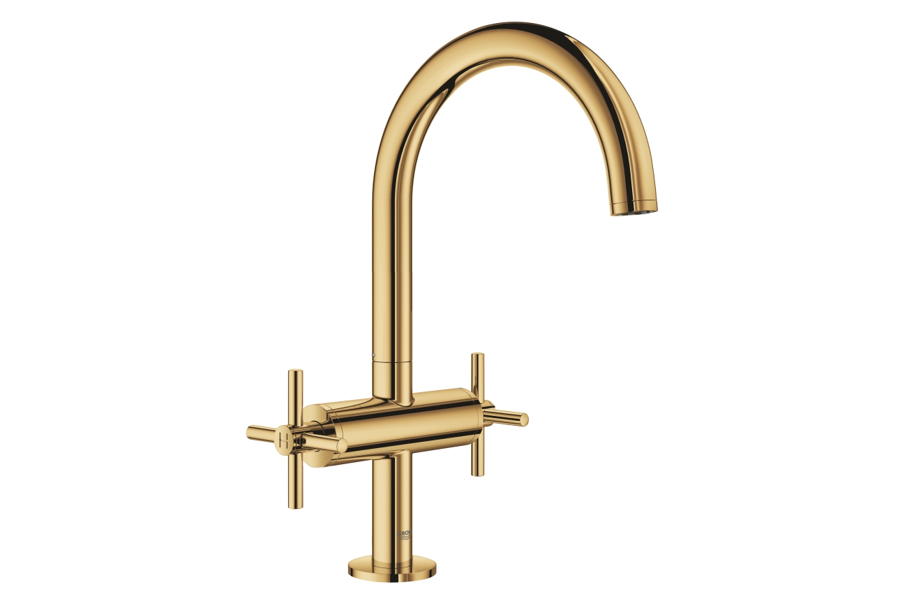 Смеситель для раковины GROHE Atrio двухвентильный, холодный рассвет глянец (21019GL3)