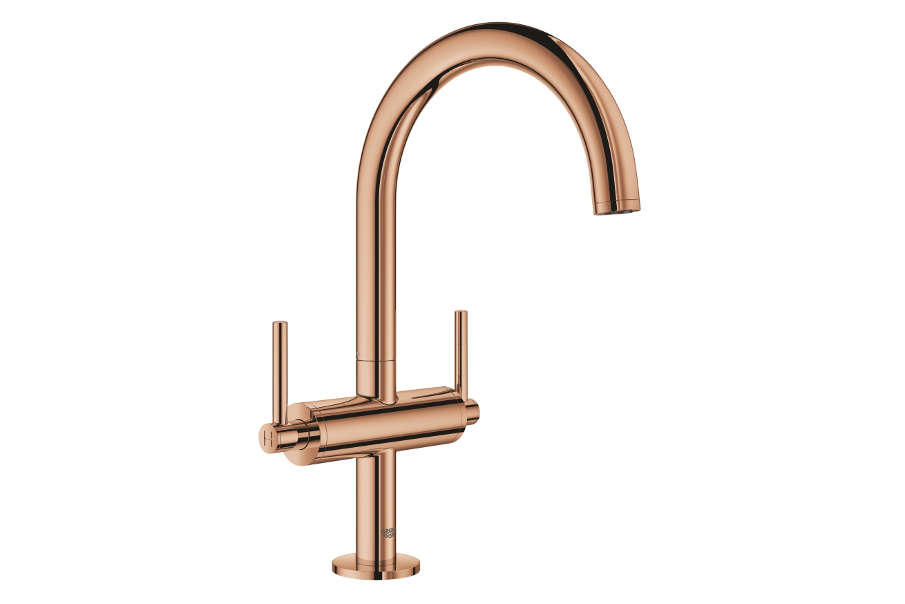 Смеситель для раковины GROHE Atrio двухвентильный, теплый закат глянец (21022DA3)
