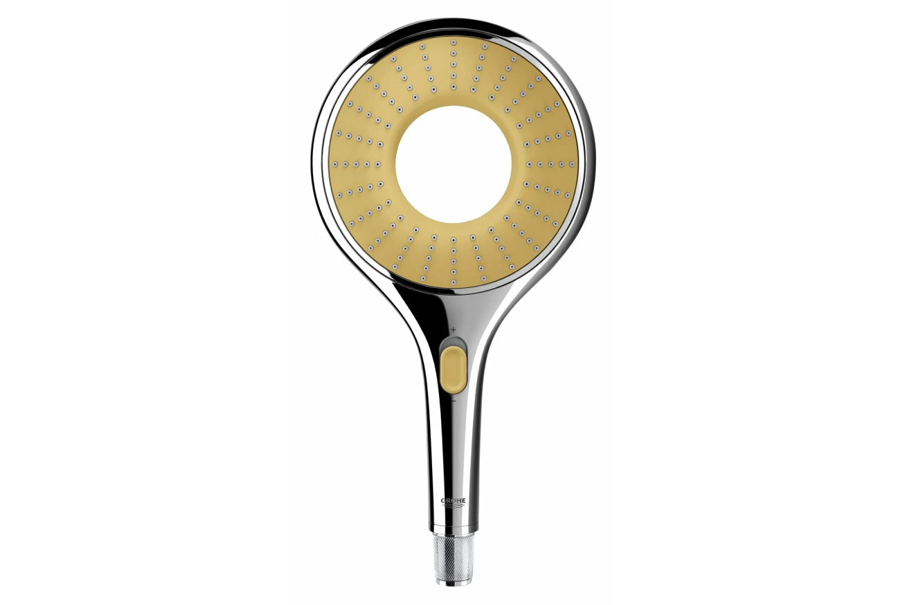 Ручной душ GROHE Rainshower Icon, 2 режима, хром/желтый (27628000)