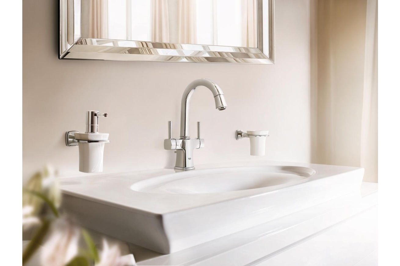 Смеситель для раковины GROHE Grandera с донным клапаном и поворотным изливом, хром (21107000)