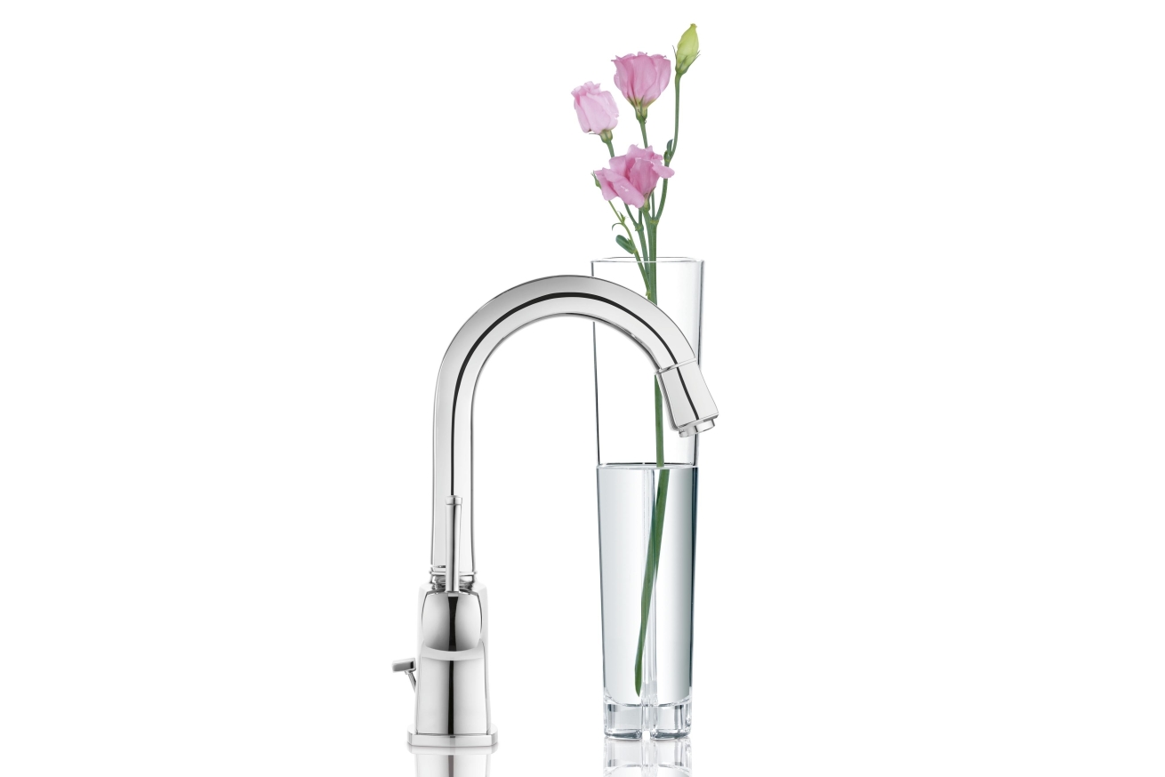Смеситель для раковины GROHE Grandera с донным клапаном и поворотным изливом, хром (21107000)