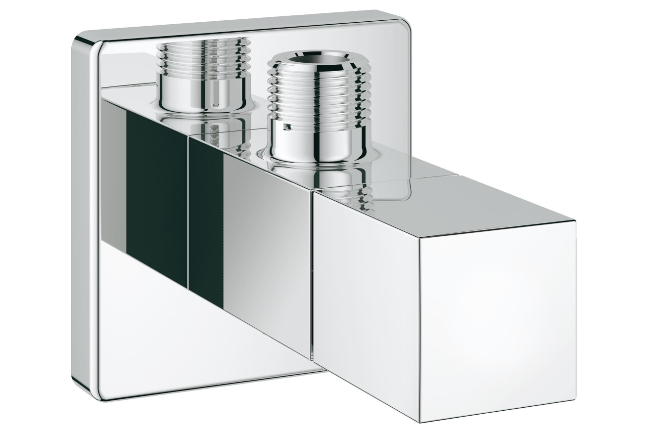 Вентиль угловой GROHE Cube 1/2″-3/8″ для подключения смесителей, хром (22012000)