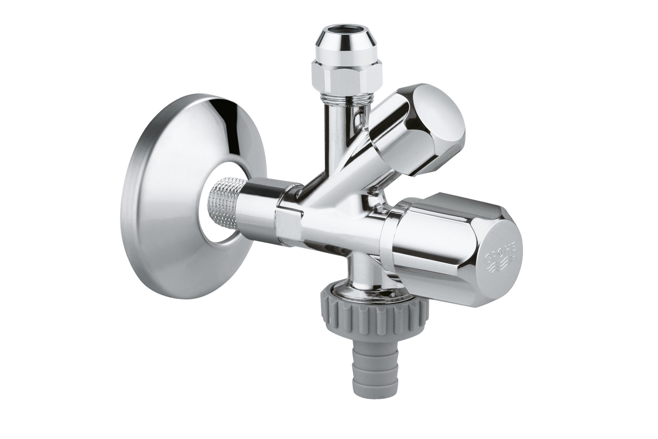 Вентиль угловой комбинированный GROHE 3/8 дюйма, хром (22033000)
