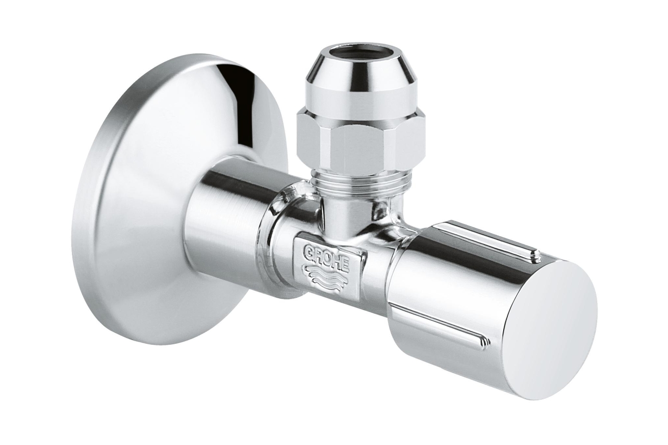 Вентиль угловой GROHE 1/2″-3/8″ для подключения смесителей, хром (22039000)