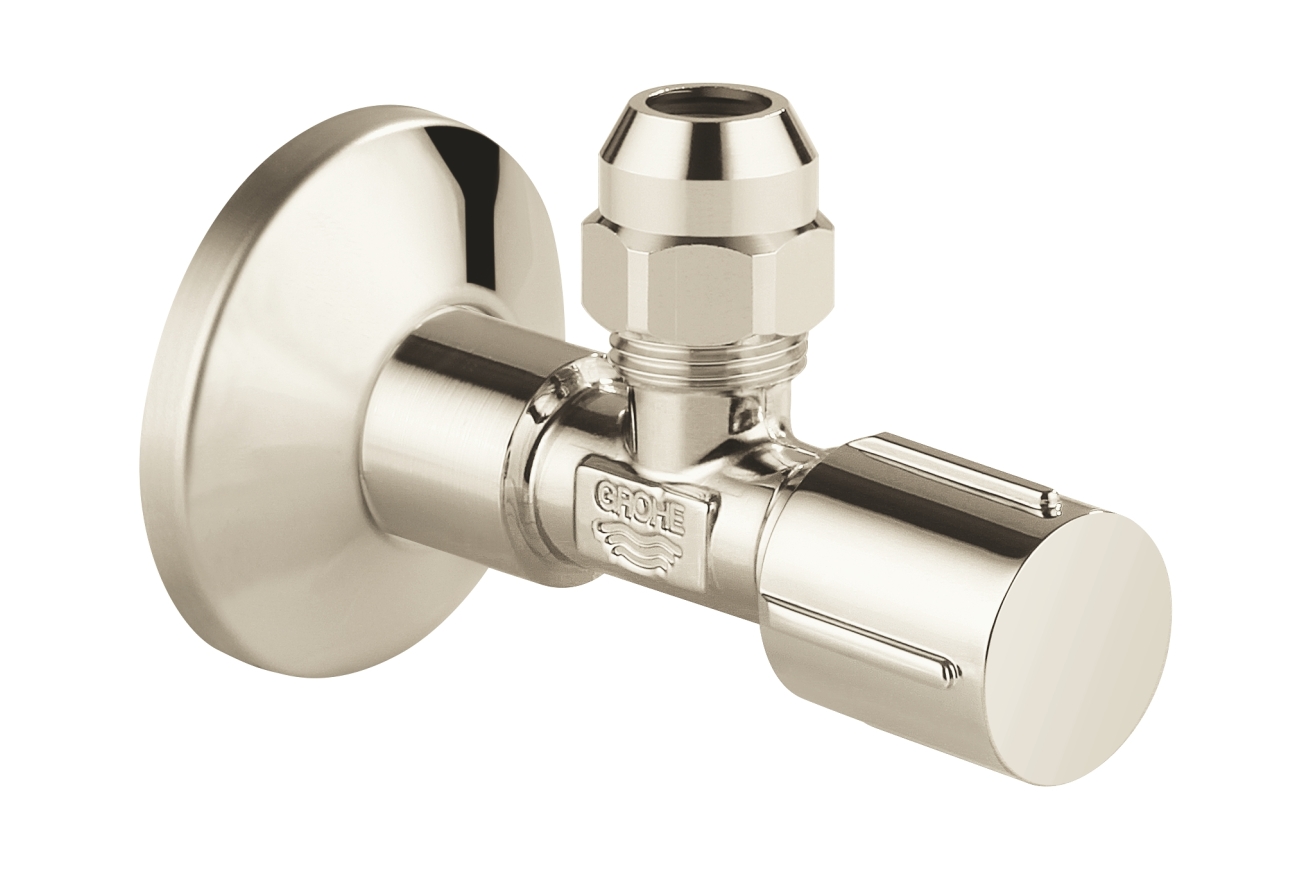 Вентиль угловой GROHE 1/2 дюйма-3/8 дюйма, 1 шт, никель, глянец (22039BE0)