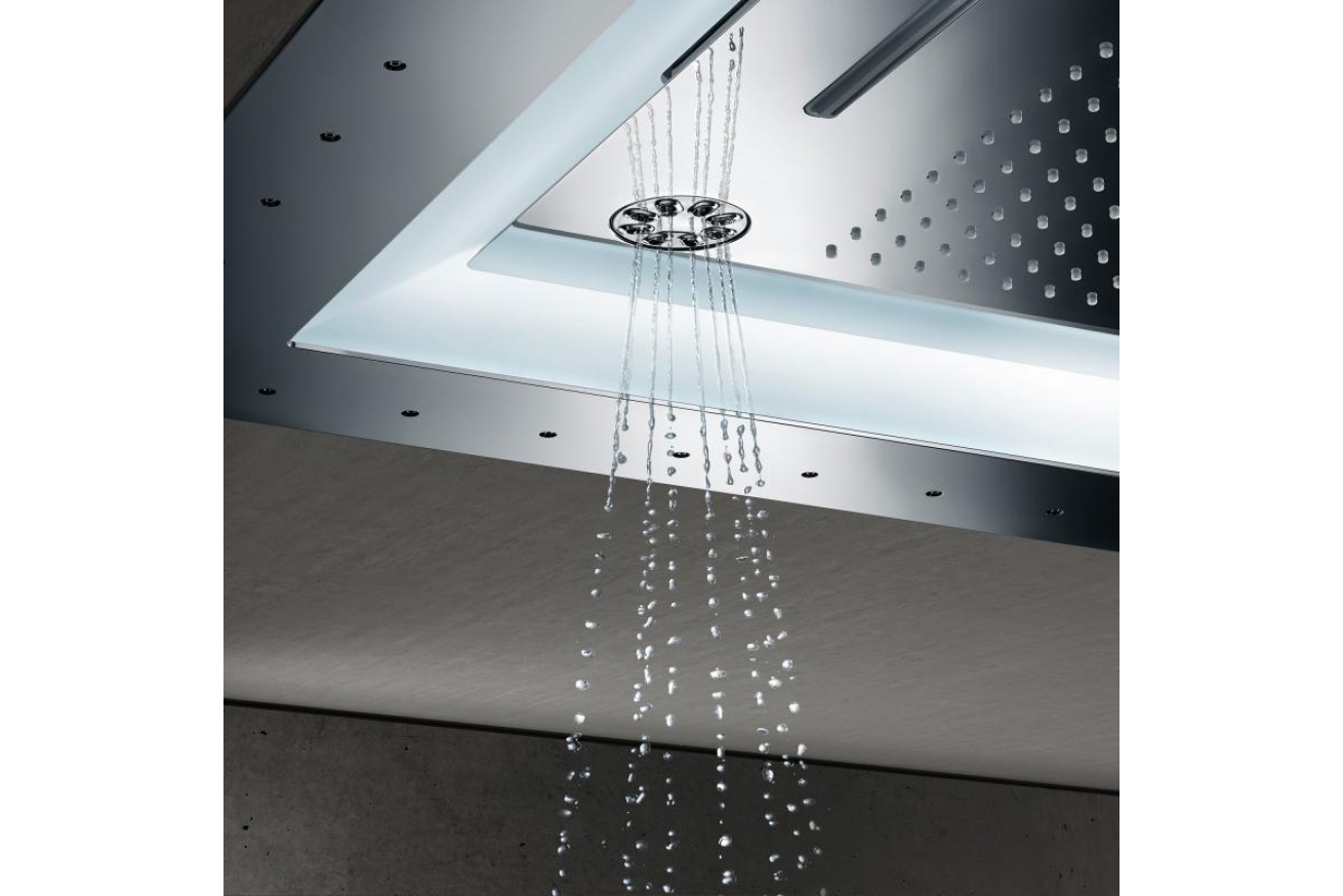 Потолочный душ с 6+ режимами струи и с подсветкой, GROHE Rainshower F-Series 40, хром, (26373001)