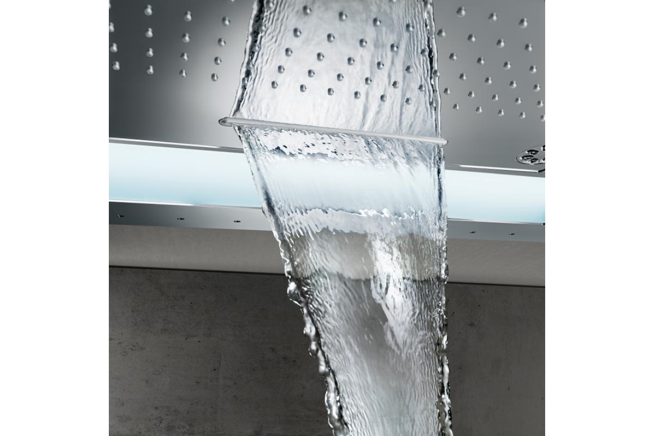 Потолочный душ с 6+ режимами струи и с подсветкой, GROHE Rainshower F-Series 40, хром, (26373001)