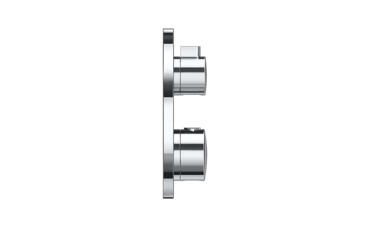 Внешняя часть термостата для душа GROHE Grohtherm на 2 потребителя, круглая, хром (24076000)