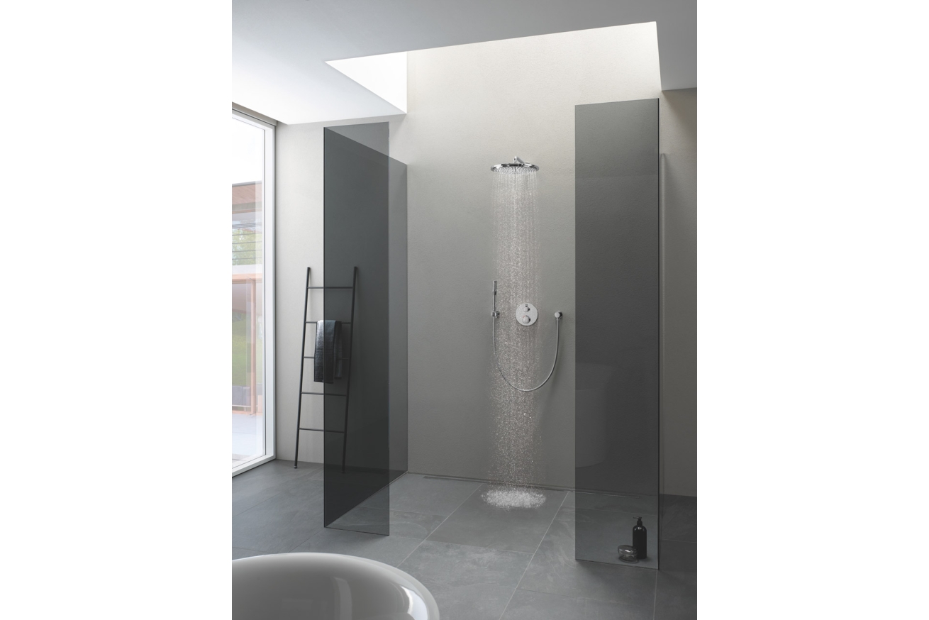 Внешняя часть термостата для душа GROHE Grohtherm на 2 потребителя, круглая, хром (24076000)