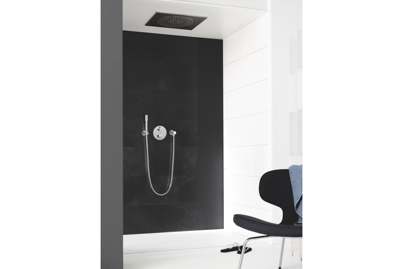 Внешняя часть термостата для душа GROHE Grohtherm на 2 потребителя, круглая, хром (24076000)