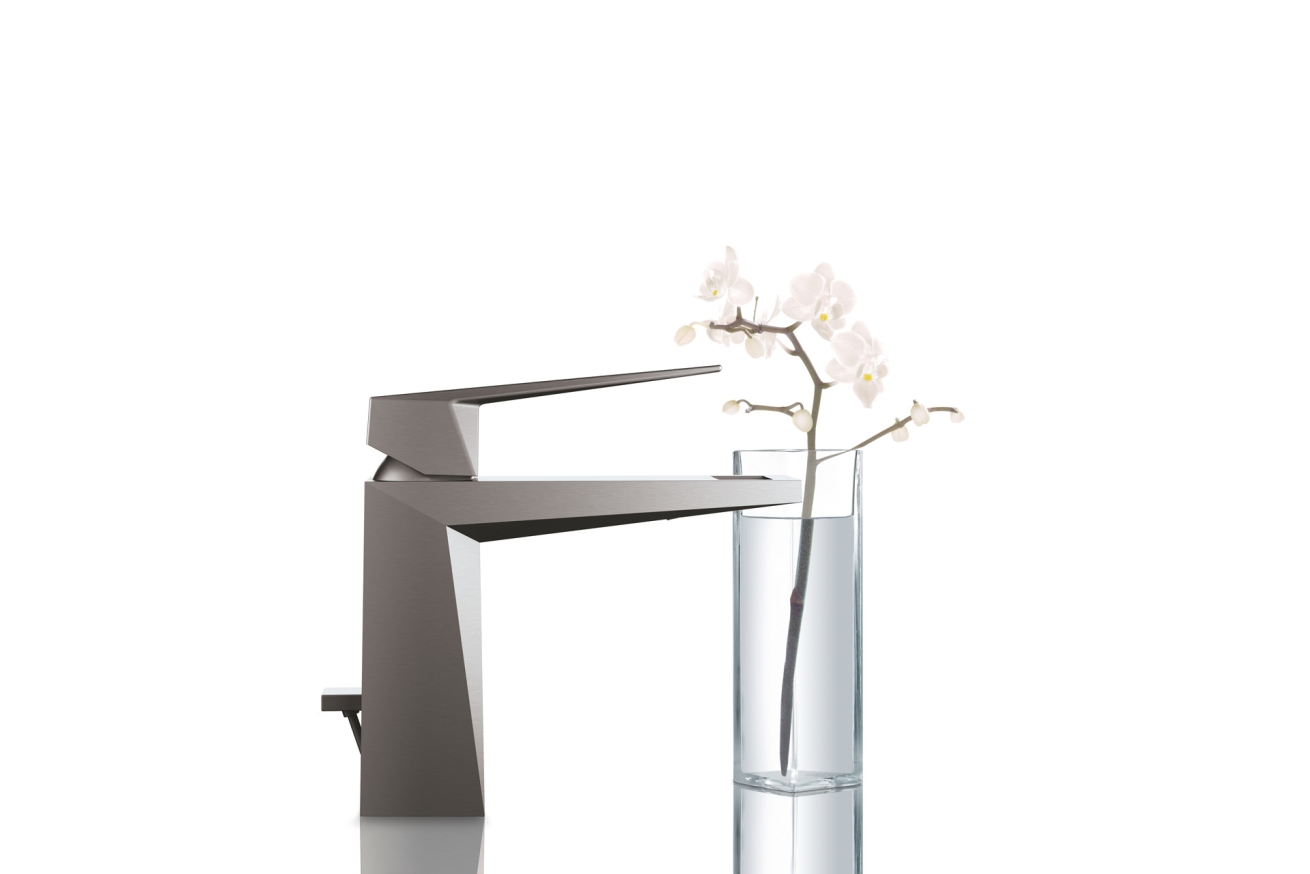 Смеситель для раковины GROHE Allure Brilliant с донным клапаном, темный графит матовый (23029AL0)