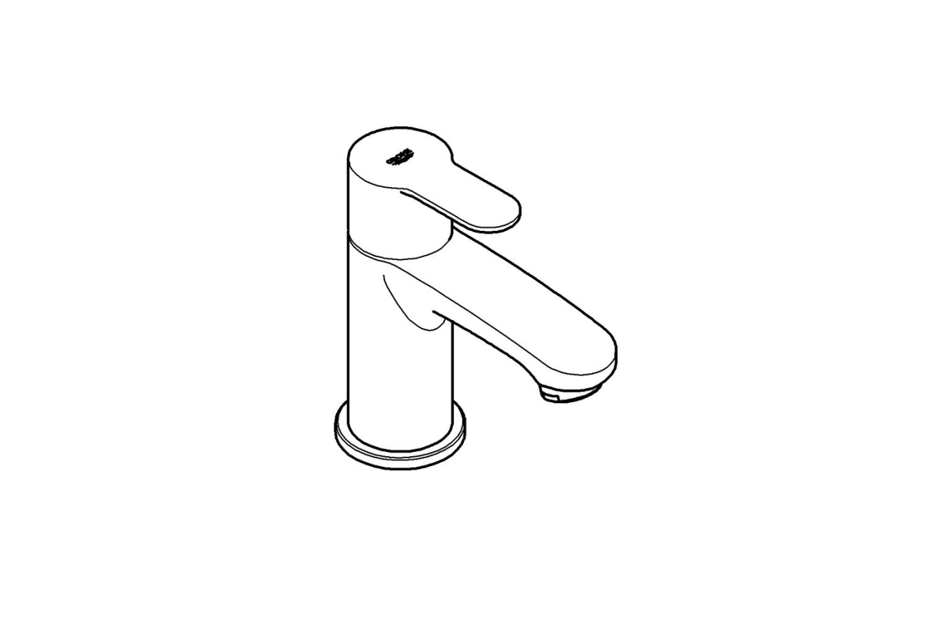 Вентиль для раковины GROHE Eurostyle Cosmopolitan, без функции смешивания, хром (23039002/U) (УЦЕНКА - Царапины на корпусе)