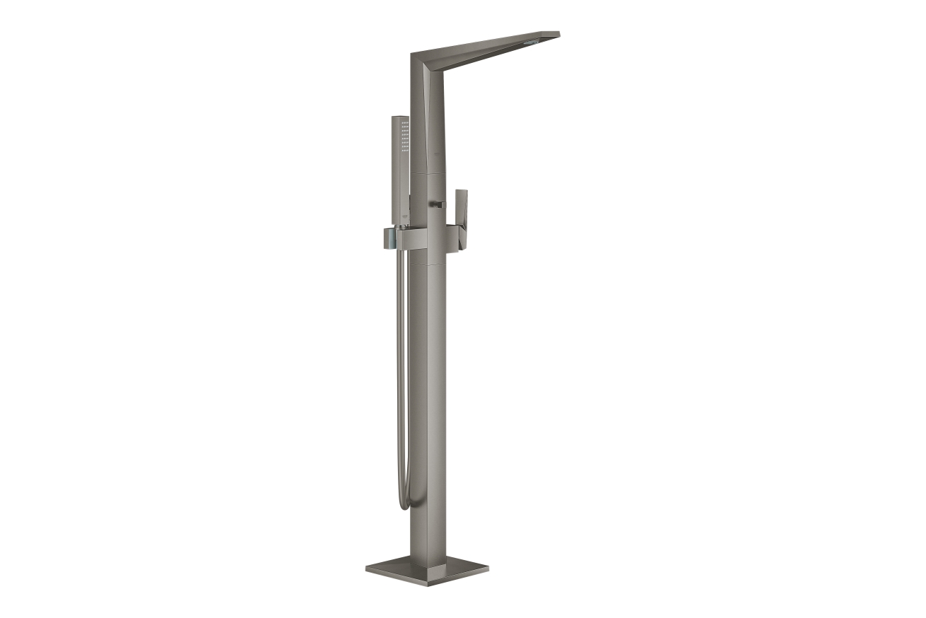 Внешняя часть смесителя для ванны GROHE Allure Brilliant напольного монтажа, темный графит матовый (23119AL0)