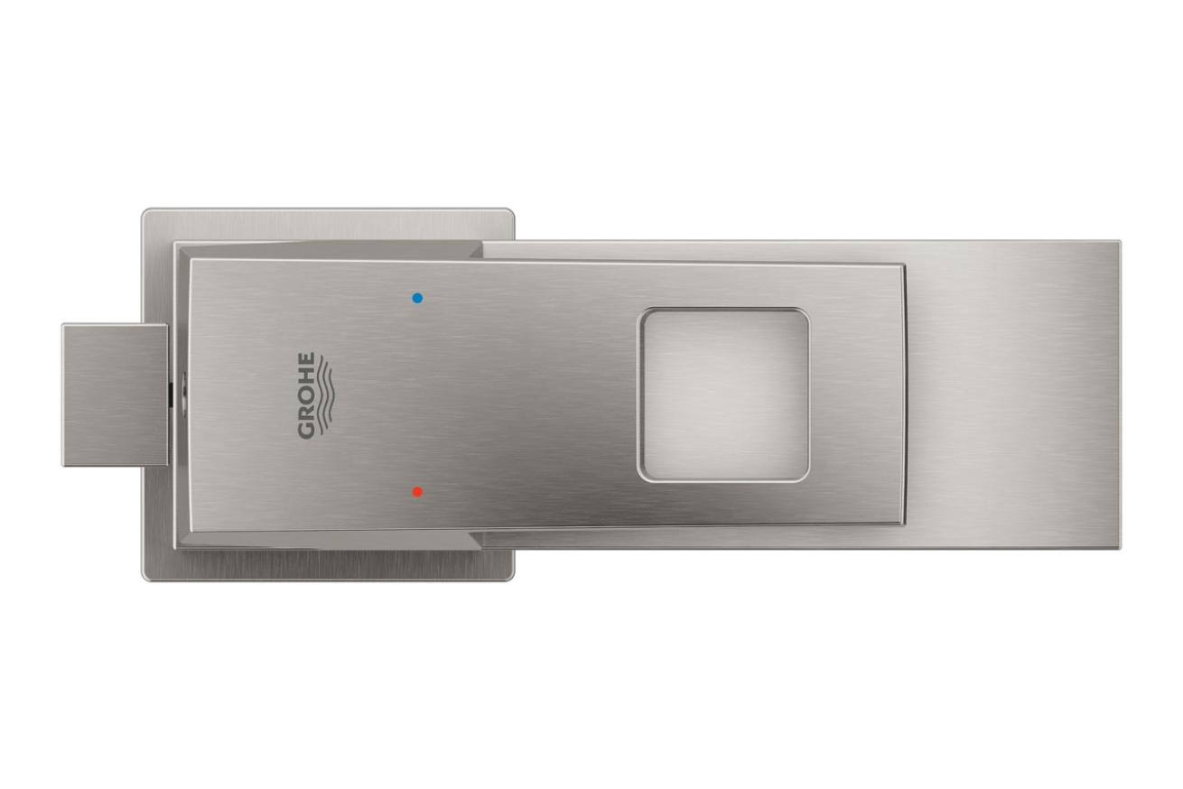 Смеситель для раковины GROHE Eurocube с донным клапаном, суперсталь (23127DC0)
