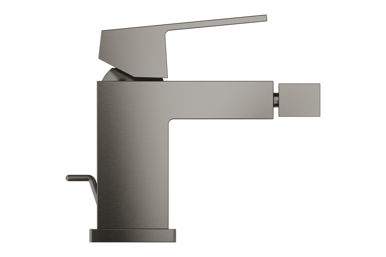 Смеситель для биде GROHE Eurocube с донным клапаном, темный графит матовый (23138AL0)