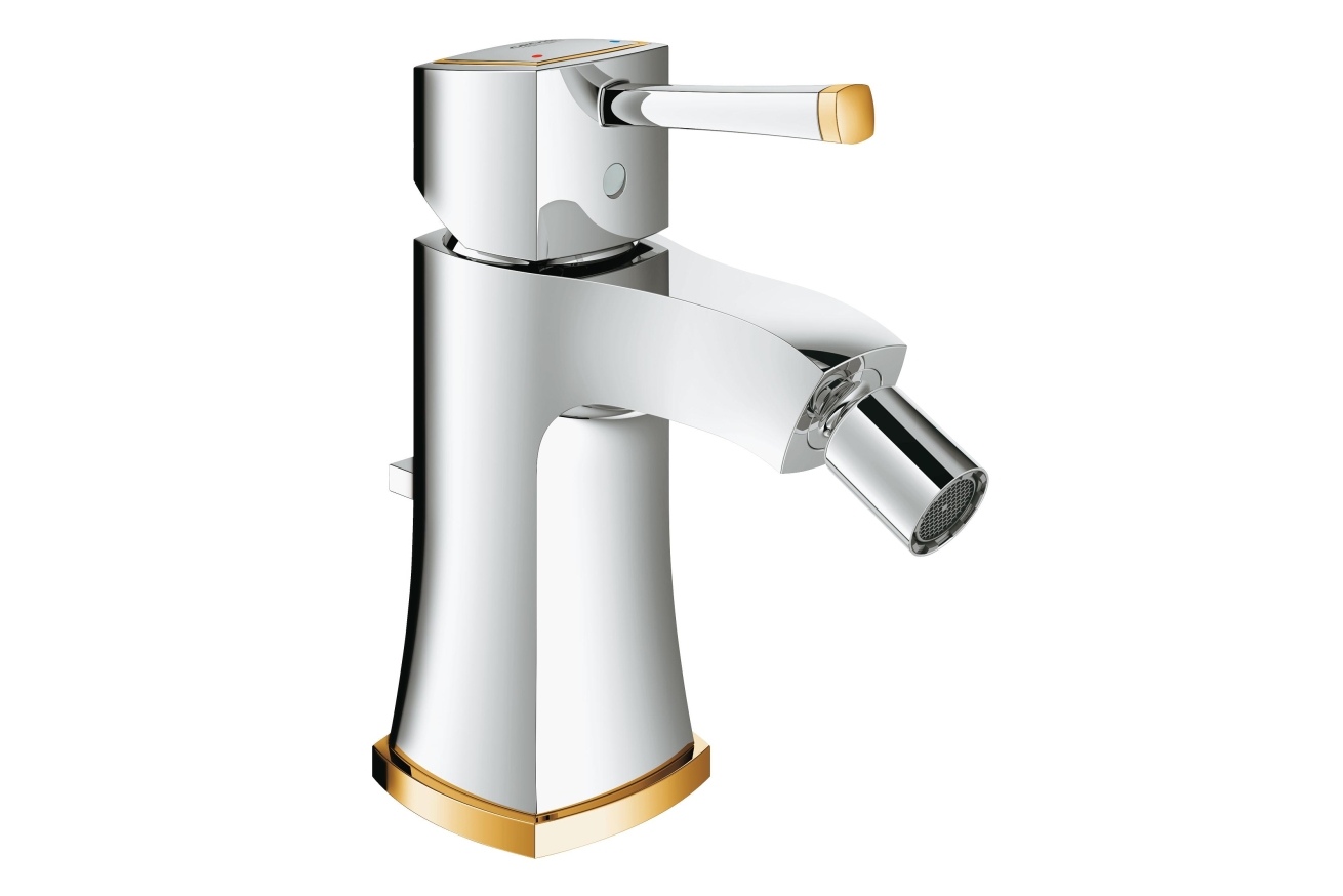 Смеситель для биде GROHE Grandera с донным клапаном, хром/золото (23315IG0)