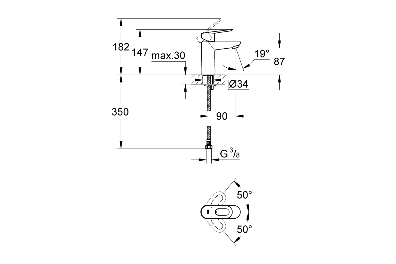 Готовый комплект для ванной комнаты GROHE BauLoop (NB0056)