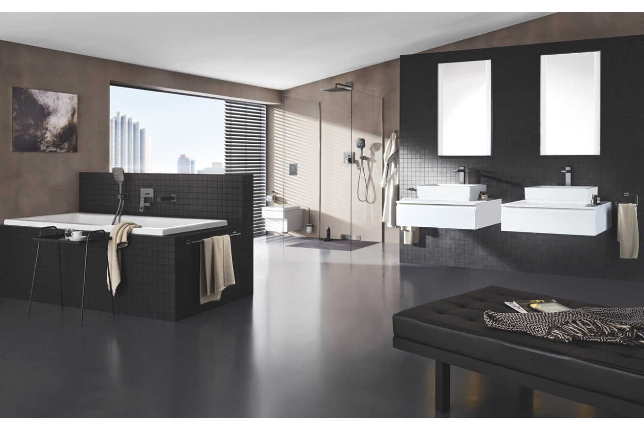 Смеситель для раковины GROHE Eurocube, темный графит матовый (23406AL0)