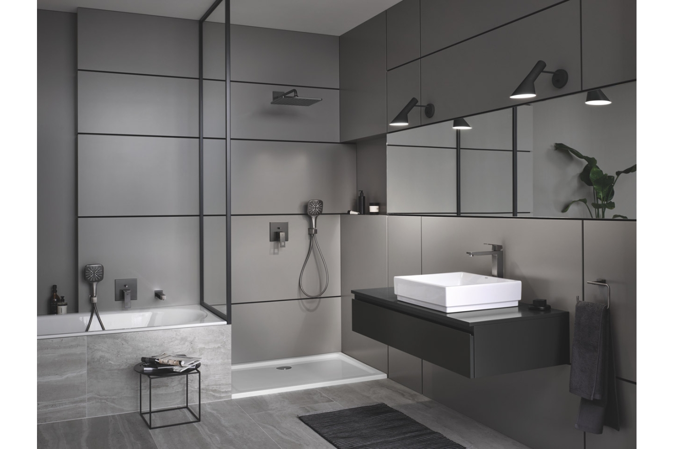Смеситель для раковины GROHE Eurocube, темный графит матовый (23406AL0)