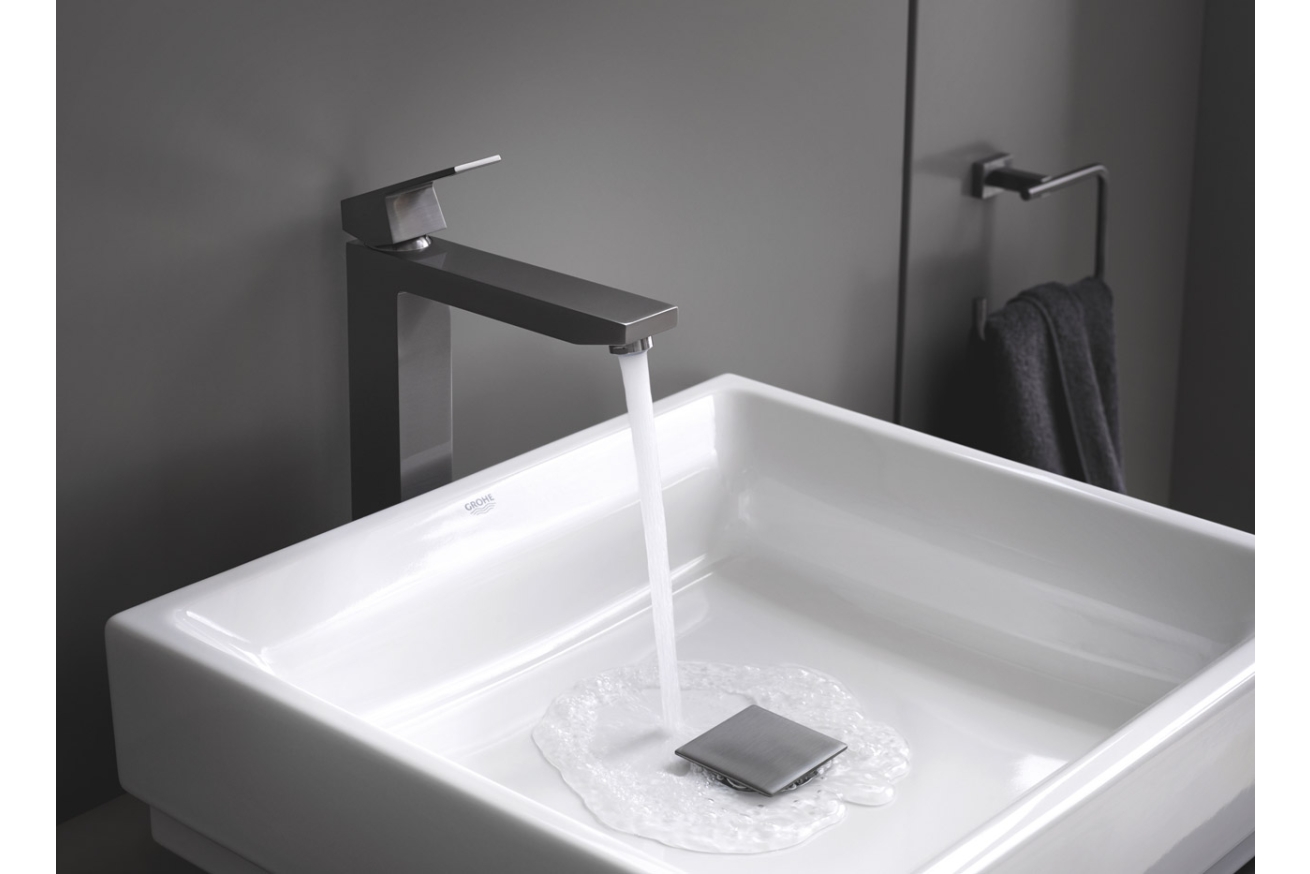 Смеситель для раковины GROHE Eurocube, темный графит матовый (23406AL0)