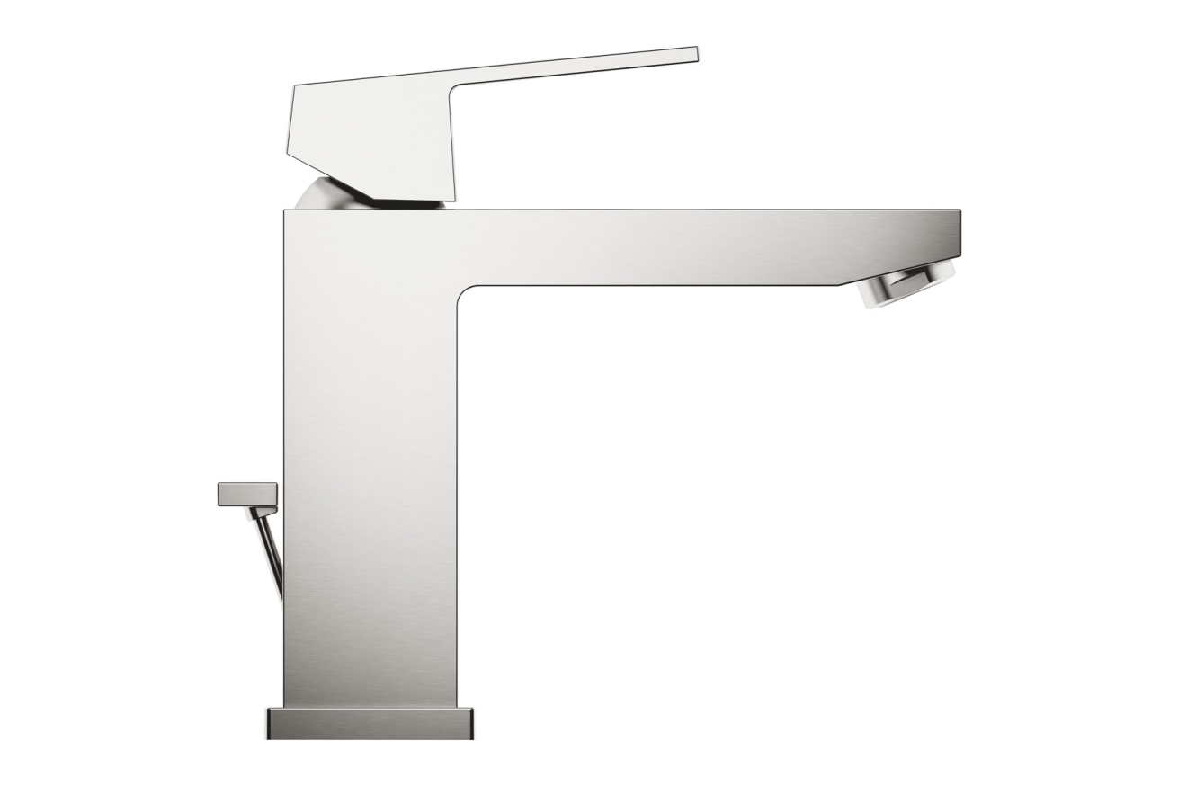 Смеситель для раковины GROHE Eurocube с донным клапаном, суперсталь (23445DC0)