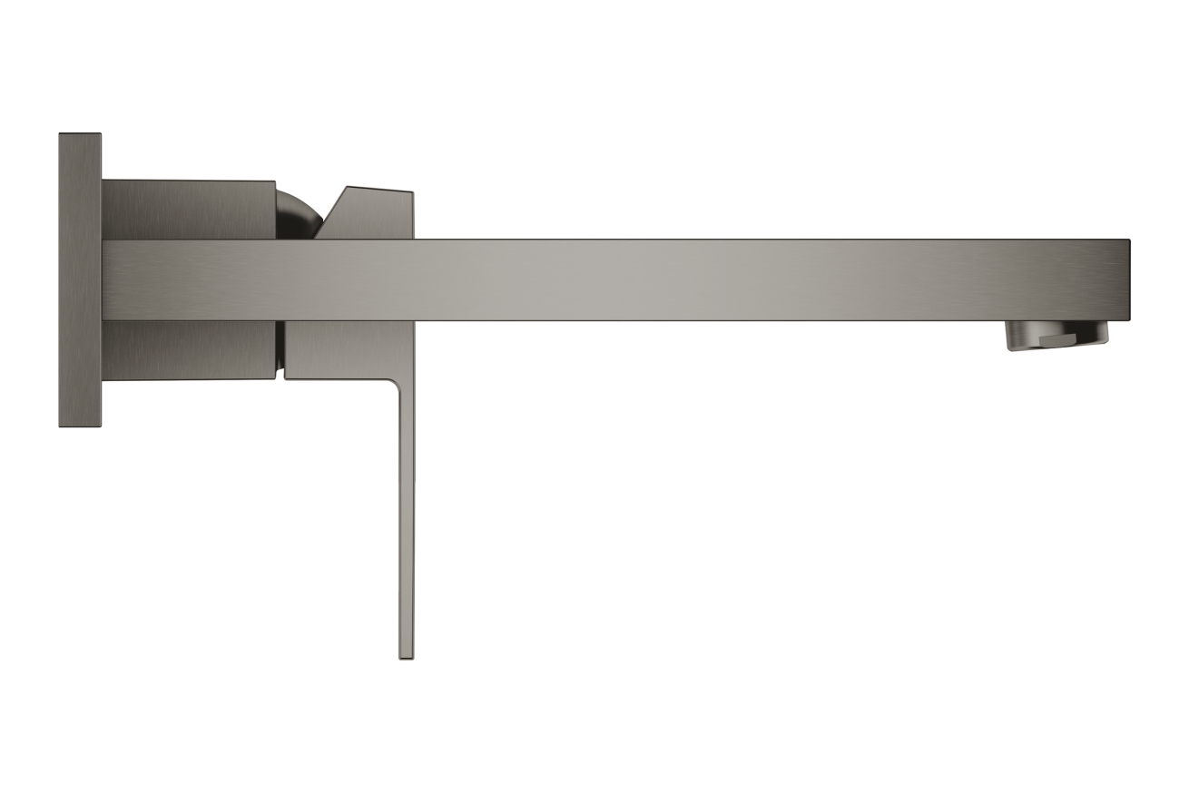 Внешняя часть смесителя для раковины GROHE Eurocube на 2 отверстия, M-Size, темный графит матовый (23447AL0)