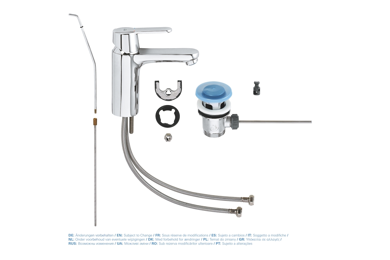 Смеситель для раковины GROHE Ge с донным клапаном, хром (23454000)