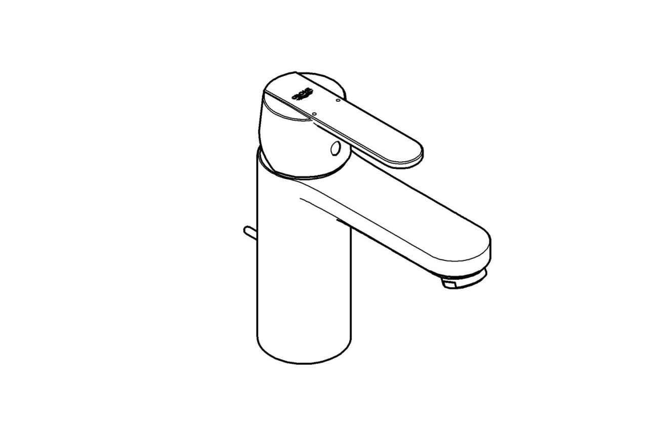 Смеситель для раковины GROHE Ge с донным клапаном, хром (23454000)