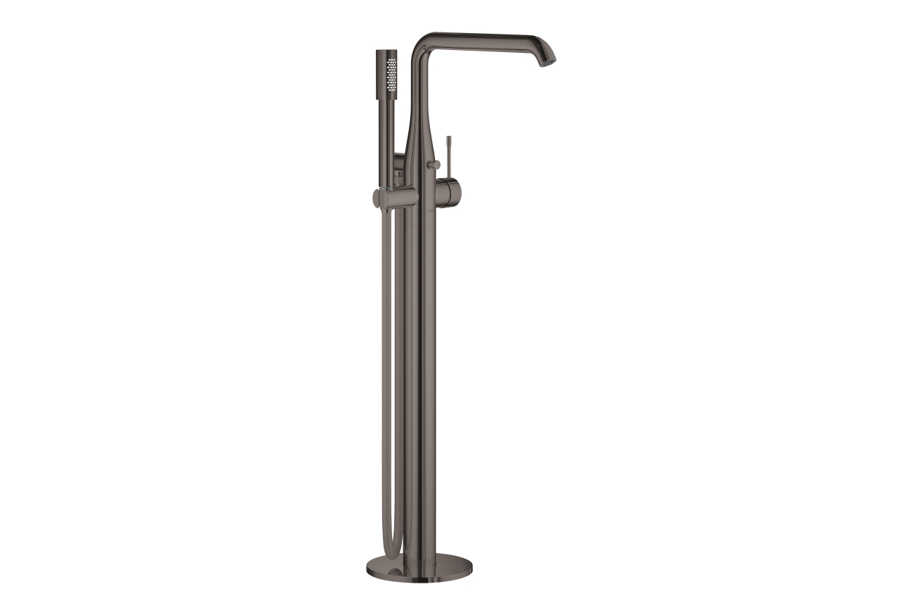 Внешняя часть смесителя для ванны GROHE Essence напольного монтажа, темный графит глянец (23491A01)