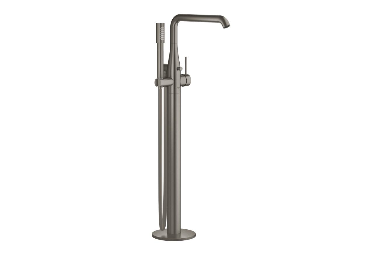 Внешняя часть смесителя для ванны GROHE Essence напольного монтажа, темный графит матовый (23491AL1)