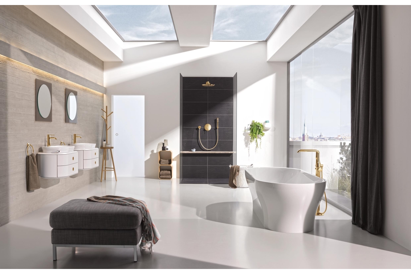 Смеситель для раковины GROHE Essence с донным клапаном, холодный рассвет глянец (23589GL1)