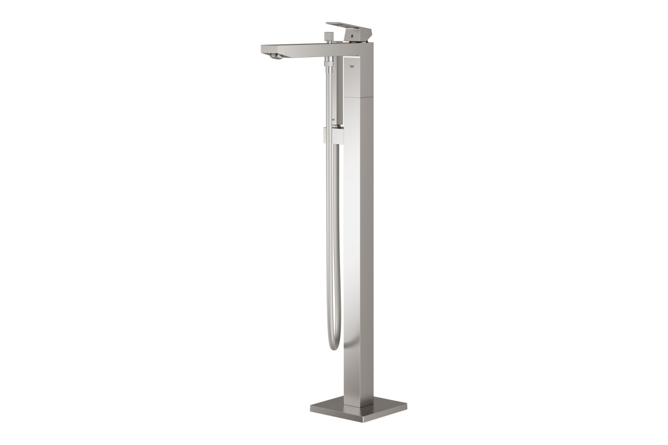 Внешняя часть смесителя для ванны GROHE Eurocube напольного монтажа, суперсталь (23672DC1)