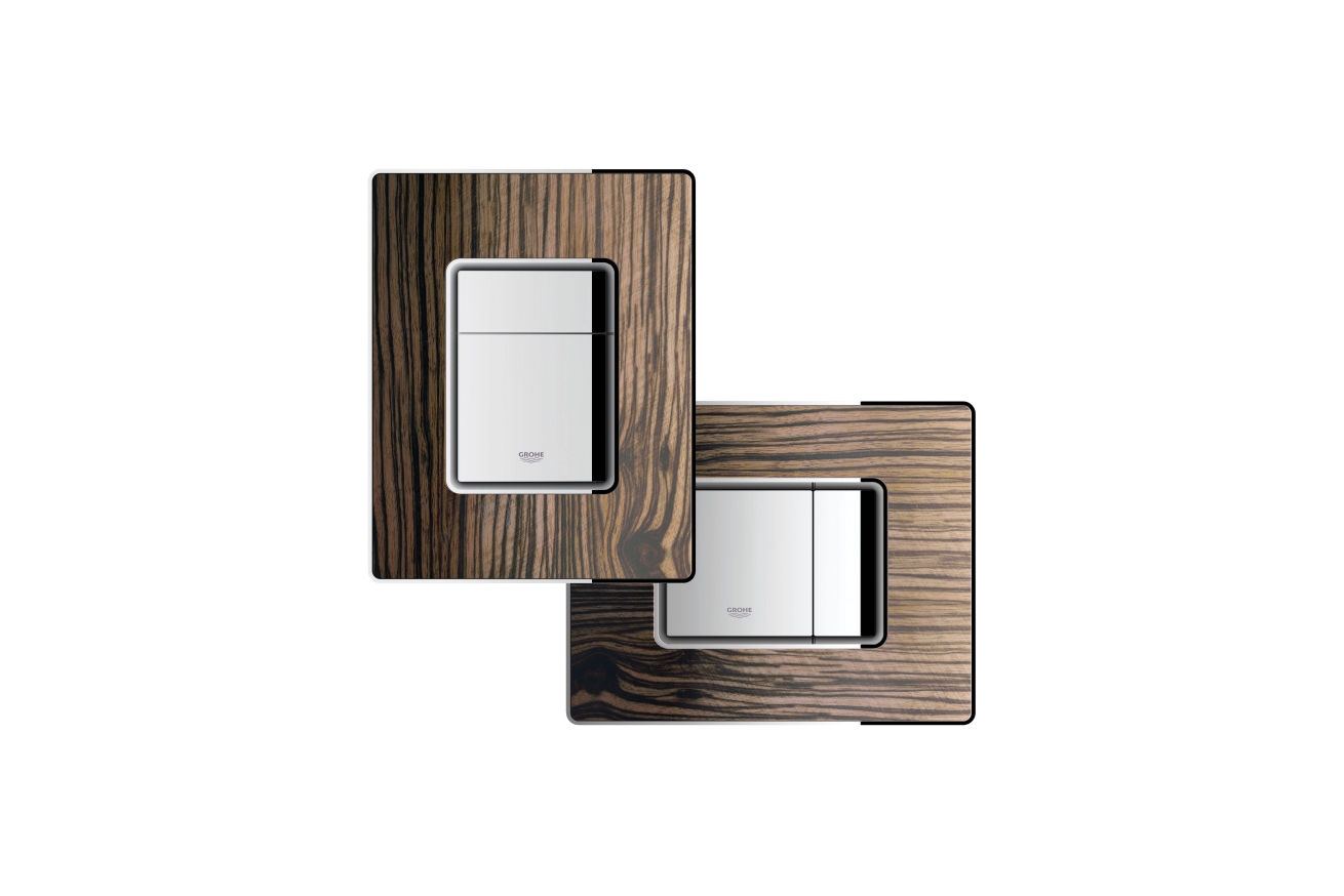Панель смыва для унитаза GROHE Skate Cosmopolitan Wood, 3 режима, макассар (38849HR0)