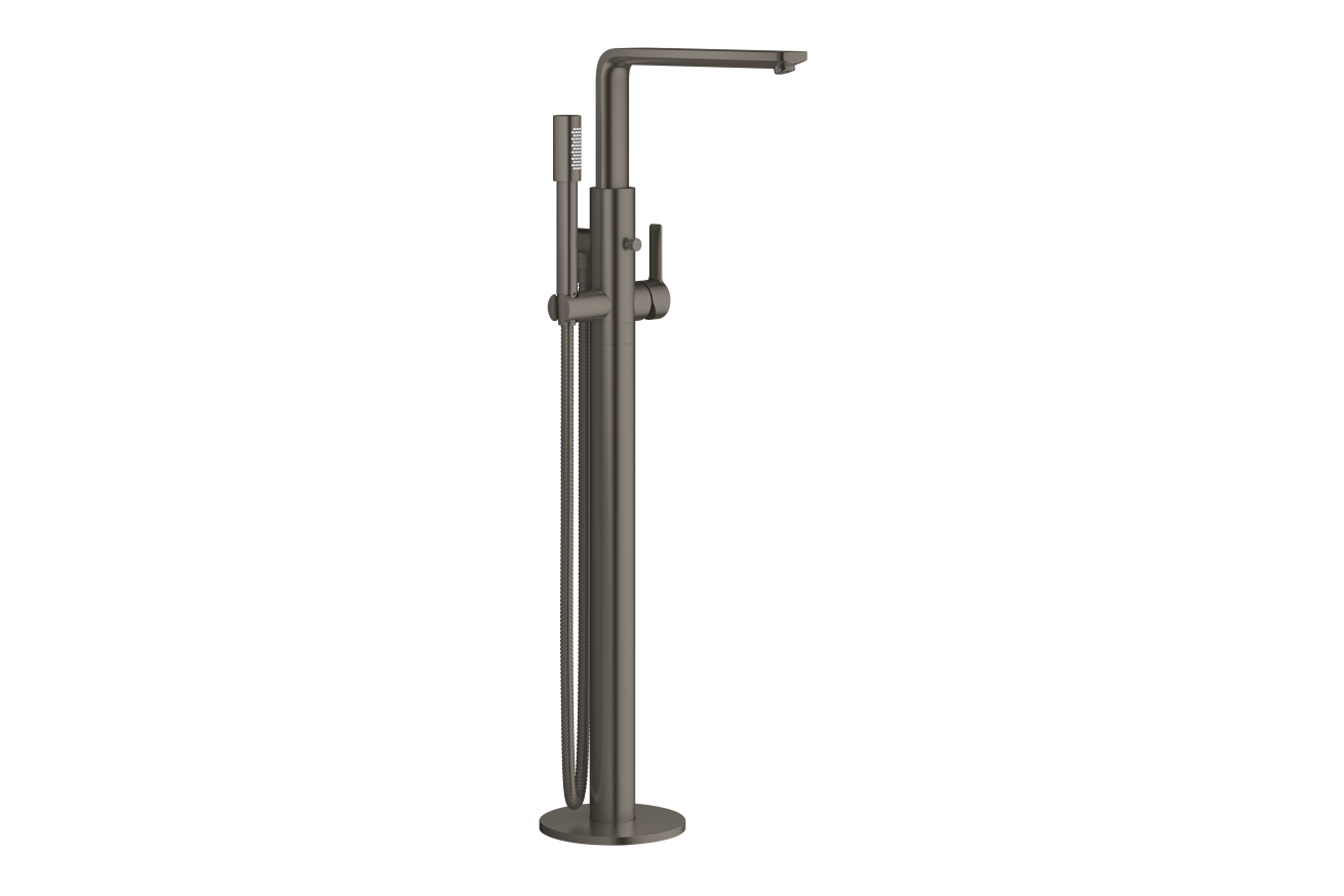 Внешняя часть смесителя для ванны GROHE Lineare напольного монтажа, темный графит матовый (23792AL1)