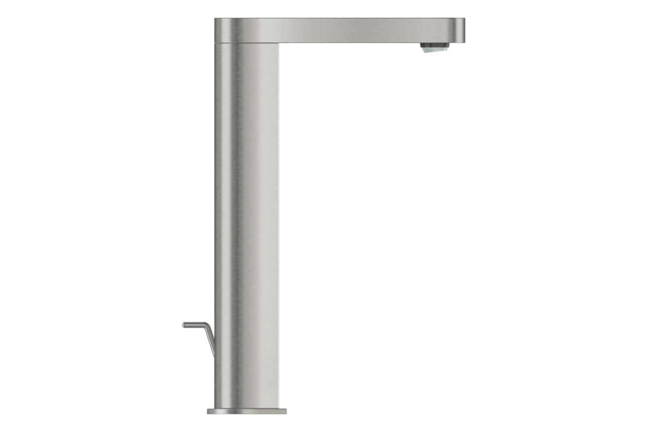 Смеситель для раковины GROHE Plus с донным клапаном и вытяжным изливом, суперсталь (23843DC3)