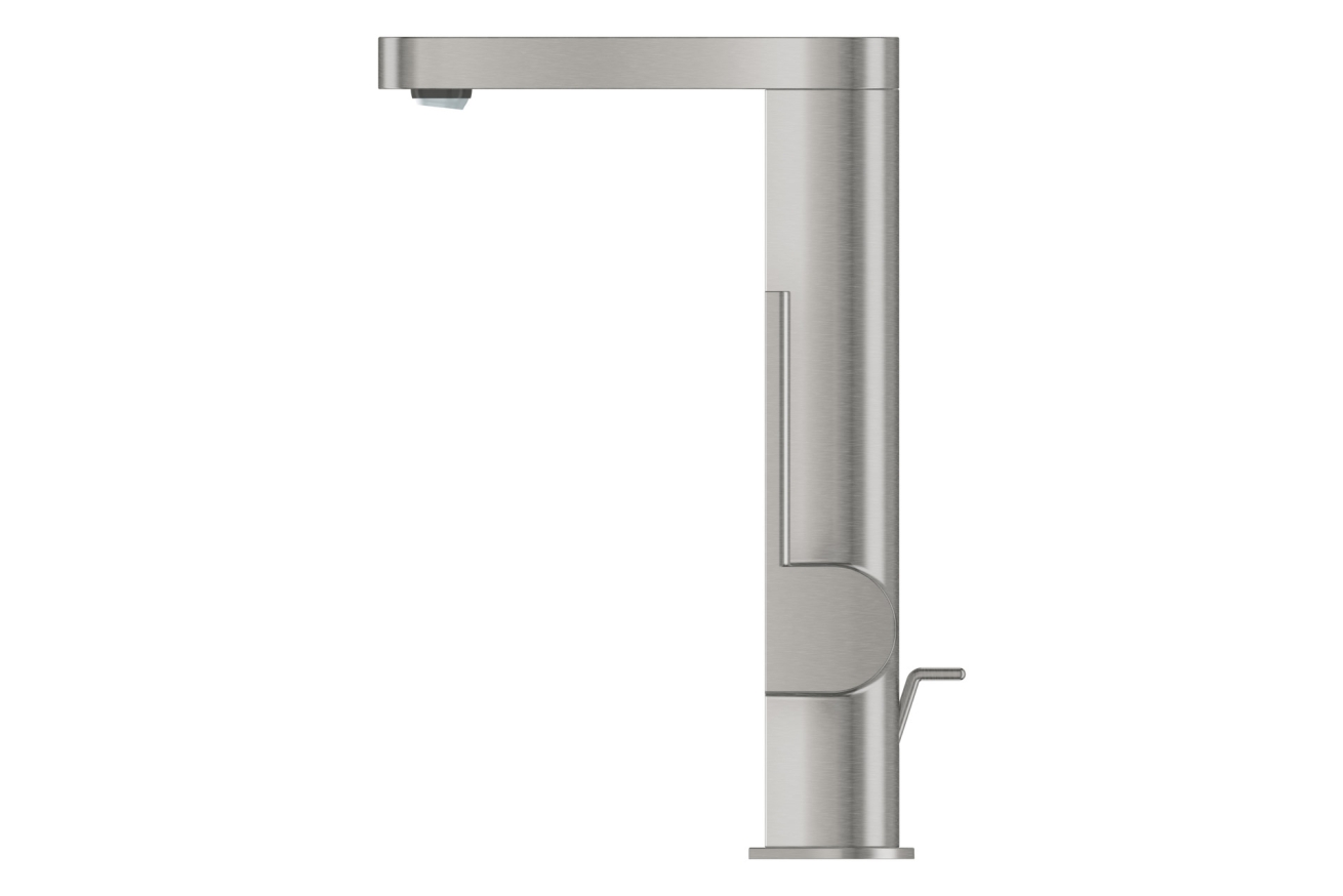 Смеситель для раковины GROHE Plus с донным клапаном и вытяжным изливом, суперсталь (23843DC3)