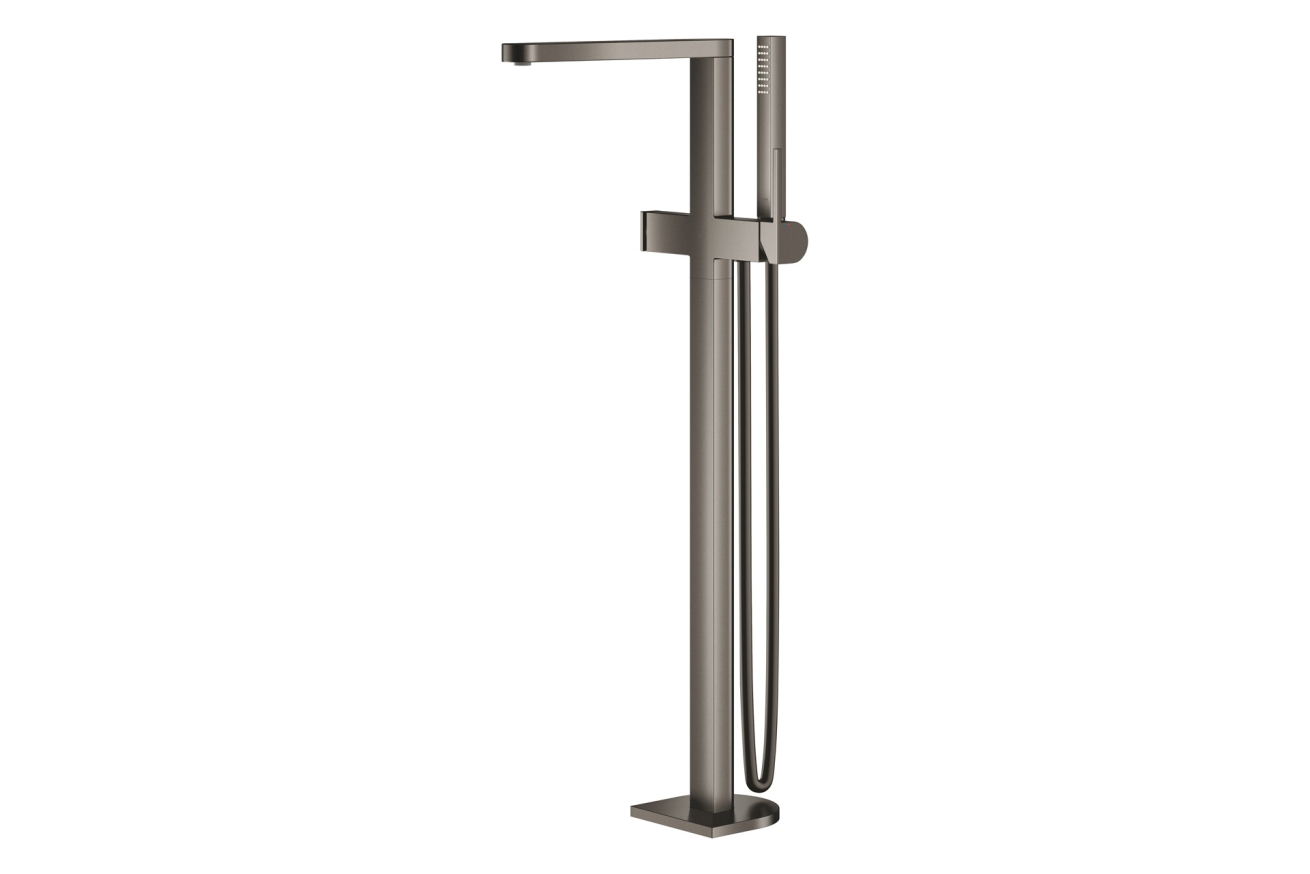 Внешняя часть смесителя для ванны GROHE Plus напольного монтажа, темный графит матовый (23846AL3)