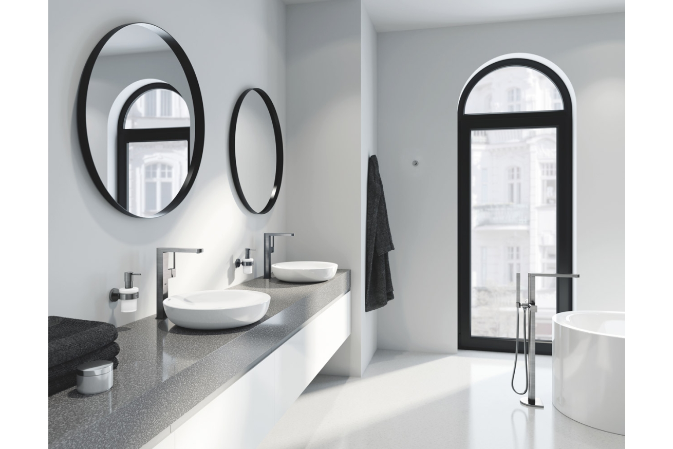Внешняя часть смесителя для ванны GROHE Plus напольного монтажа, темный графит матовый (23846AL3)